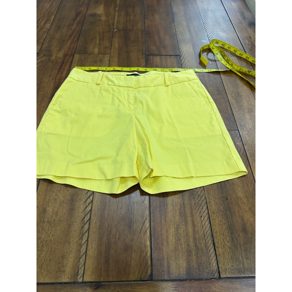 Talbots Chino Shorts Women 4P Yellow Good Petite Stretch Mid Rise Cotton Blend - Picture 8 of 9